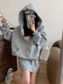MAIKAEW  Plain Zip -up Hoodie With Mini Skirt Co-Ords